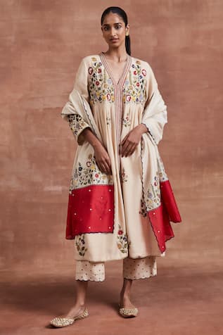 Sue Mue Aayu Floral Embroidered Anarkali Set 