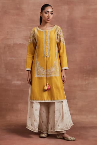 Sue Mue Chahal Embroidered Kurta & Palazzo Set 