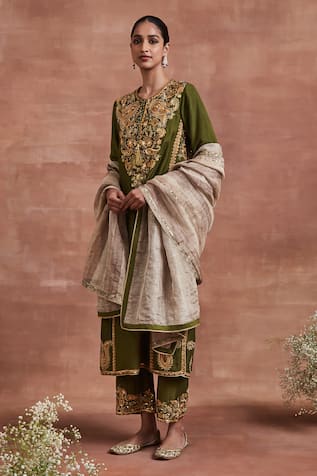 Sue Mue Veda Zardozi Embroidered Kurta Palazzo Set 