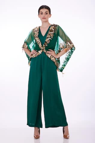 DILNAZ Sequin Applique Embellished Kaftan 