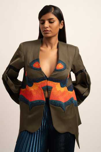 Siddhant Agrawal Morphic Whispers Embroidered Blazer 