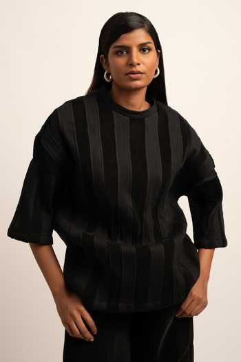 Siddhant Agrawal Unseen Splendor Pleated T-Shirt 