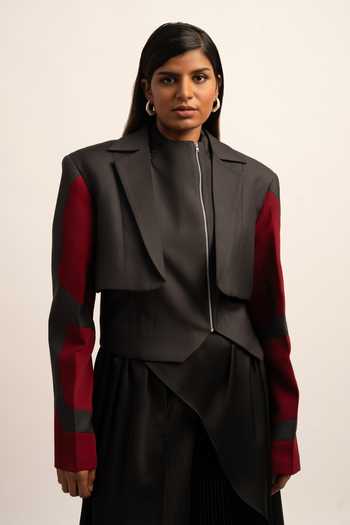 Siddhant Agrawal Seraphic Symphony Cropped Blazer 
