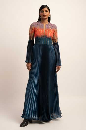 Siddhant Agrawal Luminous Flutter Bead Embroidered Gown 