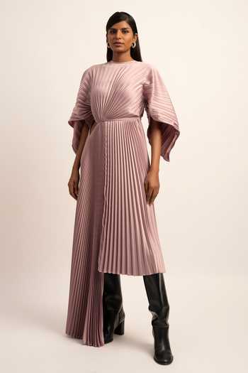 Siddhant Agrawal Sculpted Harmony Pleated Dress 