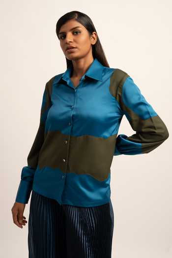 Siddhant Agrawal Serene Chaos Patchwork Embroidered Shirt 