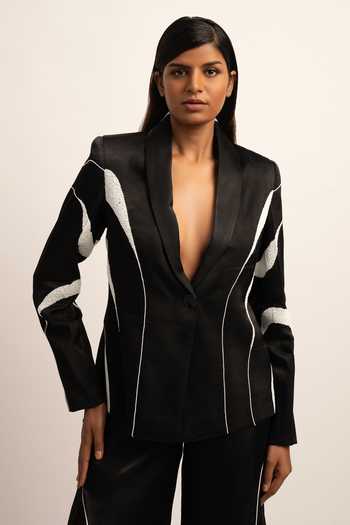 Siddhant Agrawal Morphic Mirage Bead Embroidered Blazer 