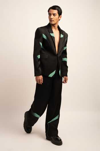 Siddhant Agrawal The Astral Celeste Fusion Blazer With Trouser 