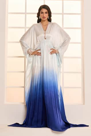 Masumi Mewawalla x AZA Placement Embroidered Ombre Kaftan 