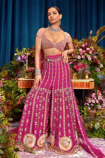 Papa Dont Preach Avalon Embroidered Blouse Sharara Set 