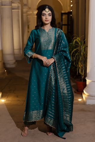 Ruzbeh Florence Woven Kurta Pant Set 