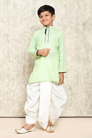 Patterned Kurta & Dhoti Pant Set 