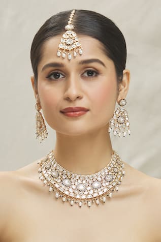 Polki Kundan Embellished Choker Set 