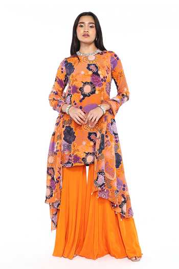 Komal Shah Floral Print Tunic Gharara Set 