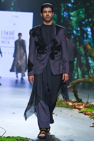 Varun Bahl Hand Embroidered Jacket Trouser Set 