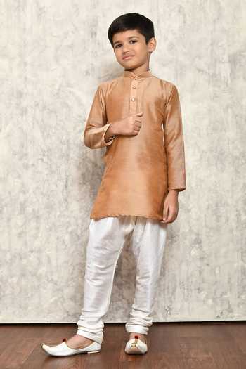 Petite Pomme Cotton Silk Plain Kurta 