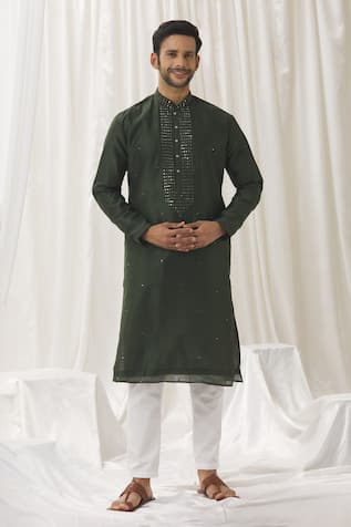 Alaya Advani Mirror Embellished Kurta With Pant 