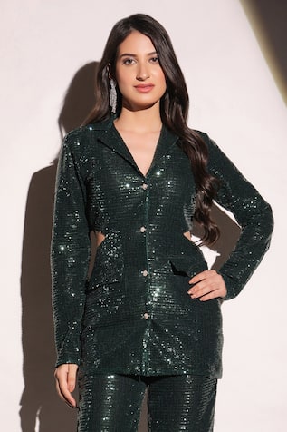 Dazzling Sequined Blazer For Kids
