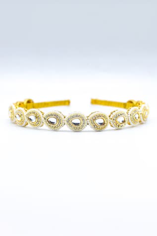 Tear Drop Bead Studded Hairband 