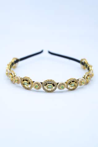 Loop Enigma Crystal & Bead Studded Hair Band 