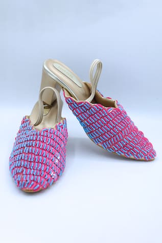 Maddy Bead Work Heels 
