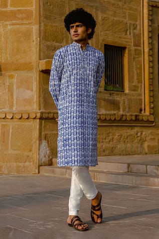 Floral Fantasy Hand Block Print Kurta Set 