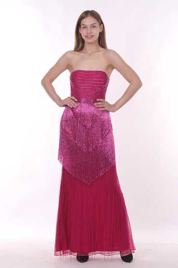 Ambrosia Skyfall Gilded Shimmy Gown 