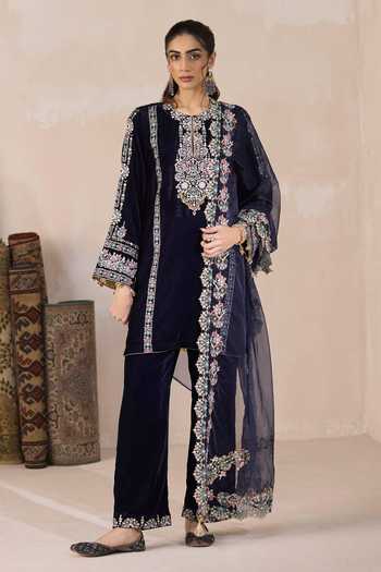 Inej Border Embroidered Organza Dupatta 