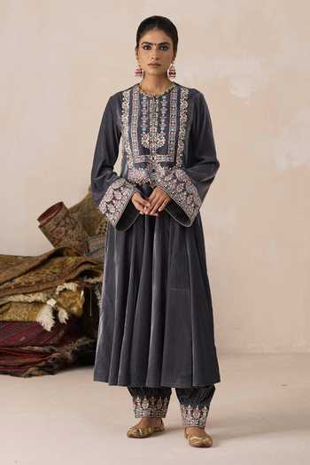 Inej Floral Embroidered Kalidar Kurta & Salwar Set 
