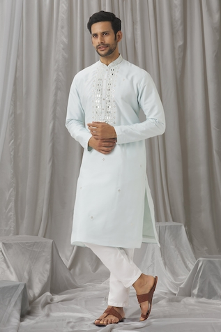 Alaya Advani Straight Mirror Work Kurta With Pant