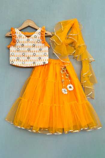 Label Neeti Mirror Embroidered Blouse Lehenga Set 