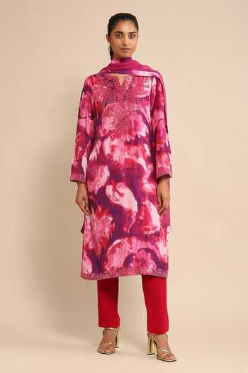 Ritu Kumar Straight Embroidered Kurta & Pant Set 