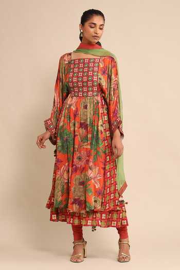 Ritu Kumar Floral Print Anarkali & Pant Set 