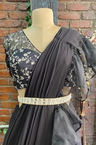 Mirror & Pearl Embroidered Belt 