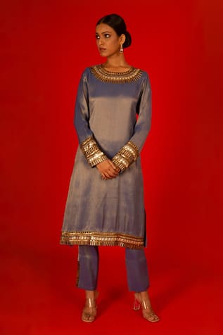 SAKSHAM & NEHARICKA Alaknanda Hand Embroidered Kurta & Pant Set 