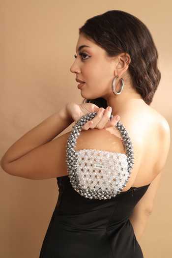 Modarta Crystals Hand Embroidered Handbag 