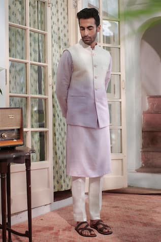 Philocaly Bhor-Bhaye Front-Buttoned Bundi & Kurta Set 