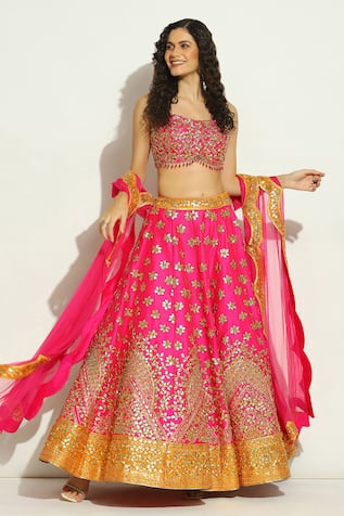 Vandana Sethi Gota Work Bridal Lehenga Set 