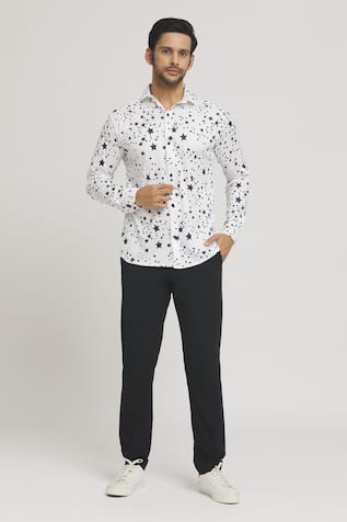 Arihant Rai Sinha Scattered Star Print Shirt 