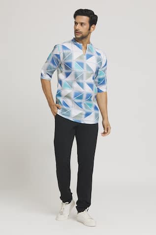 Arihant Rai Sinha Geometric Tile Print Shirt 