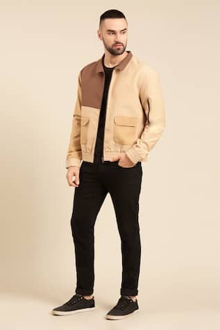 Colour Block Panel Bomber Jacket For Kids