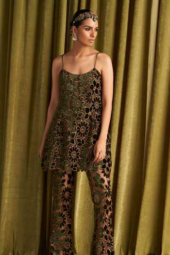 Qala Clothing Mira Floral Embroidered Tunic With Pant 