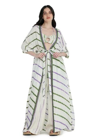 Shruti Sancheti Tie-Dye Pattern Kimono Pyjama Set 