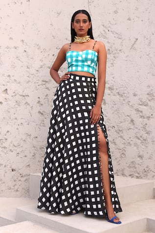 Aapro Esther Printed Bustier & Skirt Set 