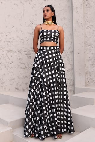 Aapro Anastasia Printed Bustier & Skirt Set 