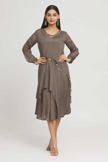 Label Lila Coin Embellished Dress 