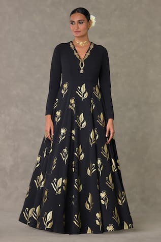 Masaba All In Bloom Leafy Print Gown 