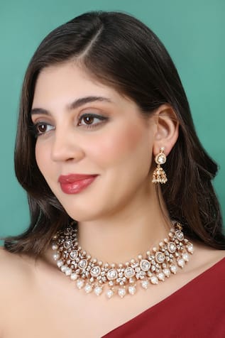 Embellished Choker Necklace Set 