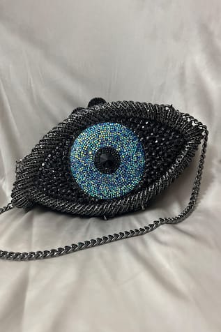 Evil Eye Crystal Embellished Bag 