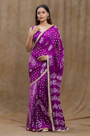 Nazaakat by Samara Singh Bandhani Pattern Saree With Blouse